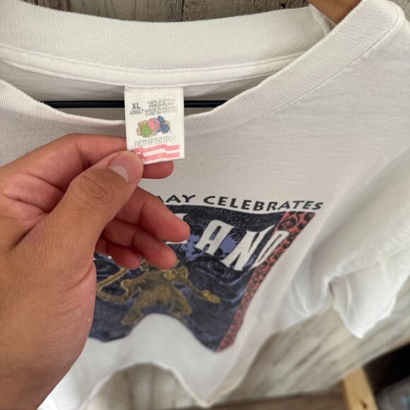 Vintage 90s Thailand Spell Out Single Stitch T‎ Shirt Mens Size XL - Picture 2 of 6